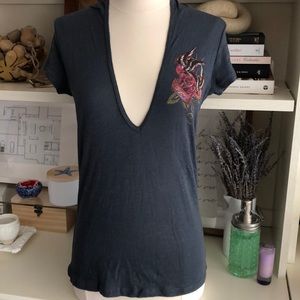 Romeo and Juliet Couture Hooded V-neck